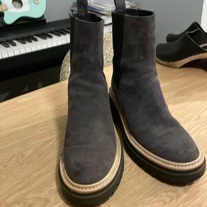 🍋Open Edit suede lug sole boots